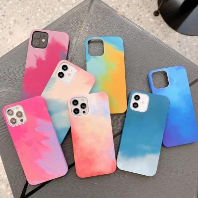 China Hot Selling Luxury Anti-fall Shockproof Watercolor Phone Protective Case For iPhone 12 pro 11 max pro X max XS XR for sale