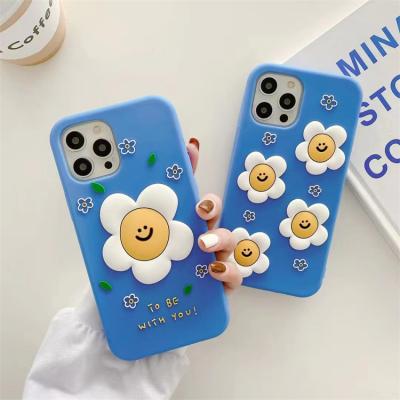 China Lovely Flower Shockproof Luxury Shockproof Flower Cover Soft Silicone Case For iPhone 13 Pro 11 Max X XS XR 8Plus for sale