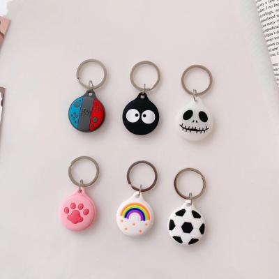 China Luxury Waterproof Cute Anti-drop Cartoon Location Tracker Soft Silicone Case Key Chain Cover For Airtag Case for sale