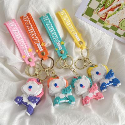 China 3D Cartoon Anime Key Chain Small Keychain Cute Rubber Pendant Charm Gift Key Chain for sale