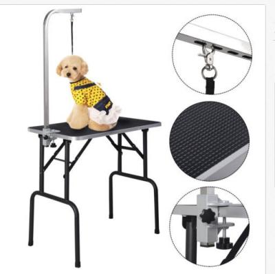 China Durable Lightweight Simple Dog Grooming Arm Pet Beauty Table Folding Retractable Table With L Shape Grooming Arm for sale