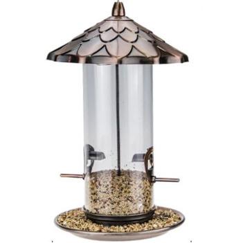 China Viable Round Wild Roof Garden Bird Feeder For Outdoor Hanging And Garden Yard Decoration Antique Pet Bird Feeder for sale