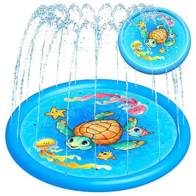 China Sustainable Pet Sprinkler Pool Floating Mat Water Floating Pads Splash Pads For Baby Toddlers 1-3 Outdoor Kiddie Pool Water Toys for sale