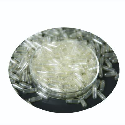 China Empty Clear Capsules Medical Loading Powder or Particle Capsule 0 Sizes for sale