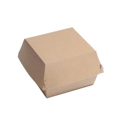 China Economic Recyclable Food Grade Hamburger Kraft Hamburger Box for sale