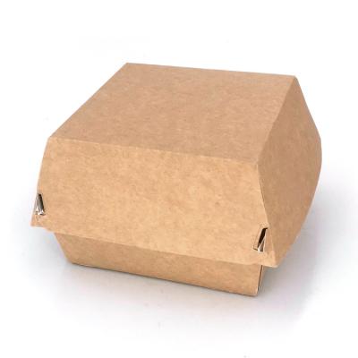 China Recyclable Custom Food Grade Kraft Paper Hamburger Cardboard Boxes for sale