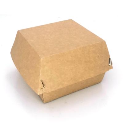 China Recyclable Disposable Cardboard Food Packaging Folding Box Wrapping Paper Hamburger Box For Fast Food Hamburger Packaging for sale