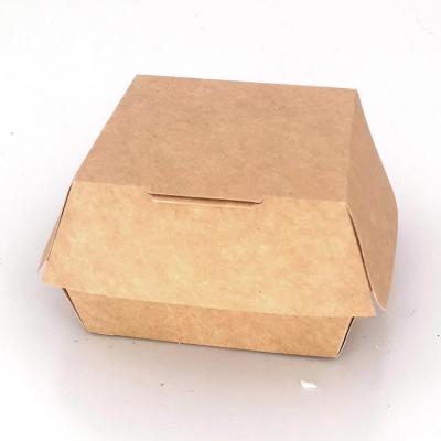 China Kraft Hamburger Box Recyclable Packaging Food Grade Hamburger Box Recycled Eco - Friendly Boxes for sale