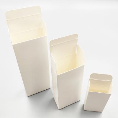 China Recyclable Empty White Paper Box Purpose Rectangular Packing Folding Box Square for sale