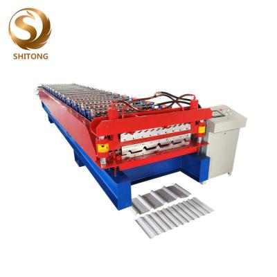 Китай double deck galvanized roofing sheet roll forming machine manufacture продается