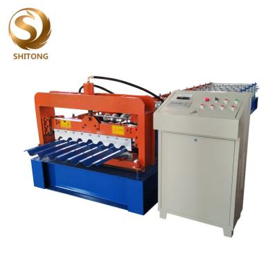 China 750 model aluminium colored steel profile make roll forming machine for sale