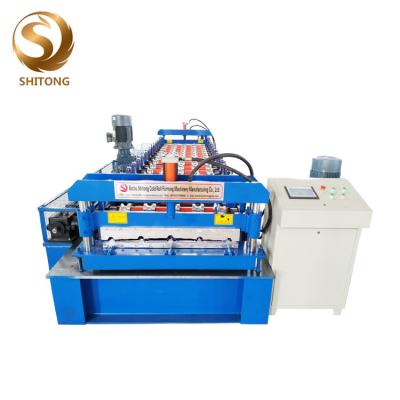 China 840 model aluminium colored steel profile make roll forming machine for sale