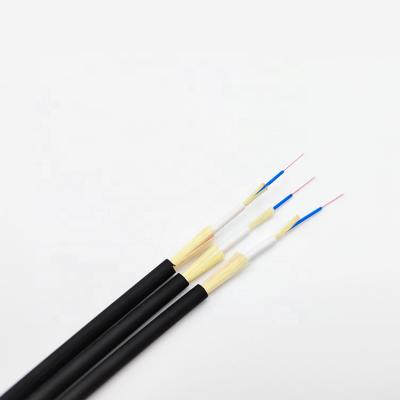 China Indoor Double Jacket FTTH Round Drop Cable Fiber Optic Cable With Aramid Core Strengthener for sale