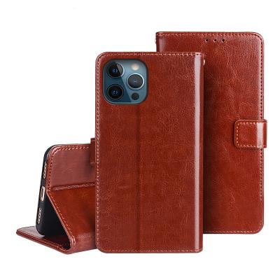 China Shockproof Leather Case Cover For iPhone 12 , Flip Leather Wallet Mobile Phone Case For iPhone 12 Pro for sale