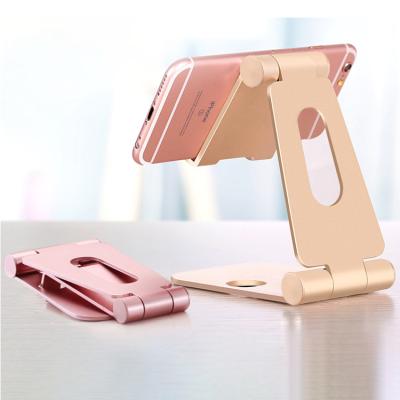 China Metal Live Broadcast Foldable Desktop Stand Function Auminum Alloy Mobile Phone Holder Stand Desk Tablet Holders for sale