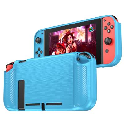 China 2020 Unique High Quality Carbon Fiber TPU Cover Anti-scratch Protective Case For Nintendo Switch for sale