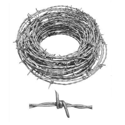 China Large Protection 14 Gauge Barbed Wire Price Per Roll for sale