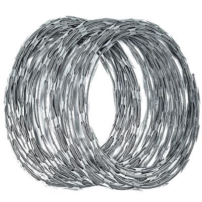 China BTO-22 Type Hot Selling Hot Dipped Galvanized Concertina Razor Protection Barbed Wire for sale