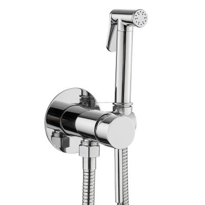 China Amazon Best Selling Modern Brass Valve Adapter Brass Shattaf Toilet Partner Bidet Handheld Spray for sale