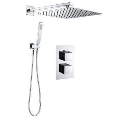 China Without Slide Bar 10 Years Guarantee High Quality Hotel Bathroom Thermostatic Shower Faucet Sets for sale