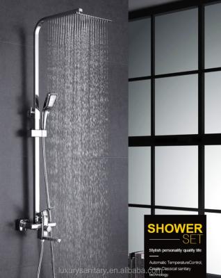 China Without Slide Bar High Quality Wall Mounted Brass Square Rain Shower for sale