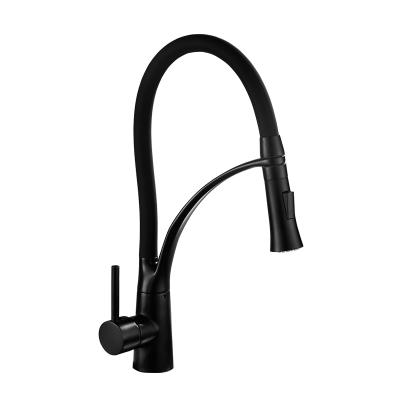 China Pull Out Black 360 Degree Rotation Kitchen Faucet Spray for sale