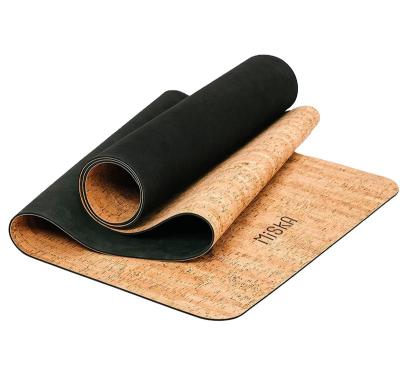 China 2022 Cork Rubber Yoga Mat Manufacturer Hot Sale Price Non Slip Cork Yoga Mat With Body Alignment for sale