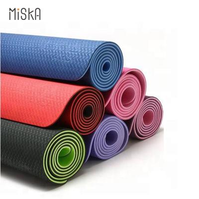 China Custom Logo Travel Mat Eco Friendly Tpe Yoga Mat Foldable Tpe Yoga Mat Tape Factory Direct Sale for sale