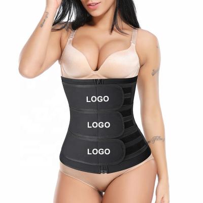 China 2021 Logo Workout Gym 7 Logo Antibacterial Steel Boned Neoprene Thigh Trimmers Gum Shapewear Three Belt Shapewear Burning Diet Belly Fat Burning for sale