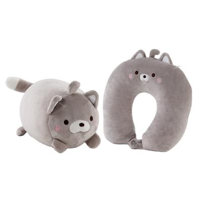 China Musical Deformable Cartoon Modeling Pillow Foam Particle Pillow Two In One Neck U Shape Pillow for sale