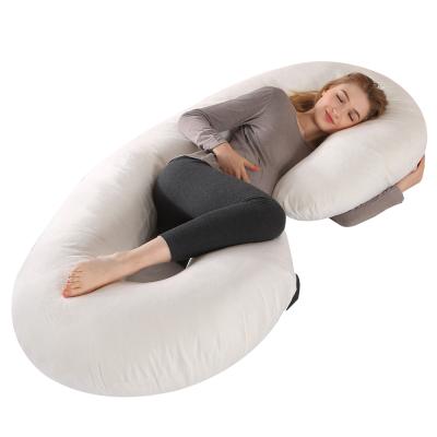 China Anti Dust Mite Crystal Plush C Body Pillow Women Pregnant Side Waist Pillow Maternity Pregnancy for sale