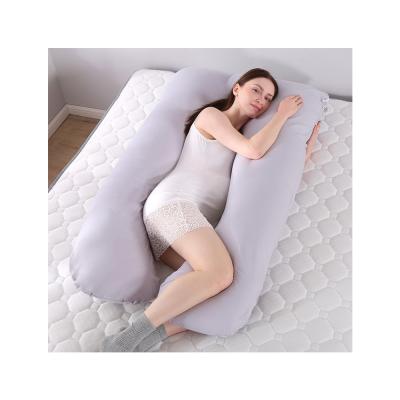 China Anti-static Multifunctional Side Pillow Pure Cotton Lying Removable Washable U Shaped Maternity Pillow for sale