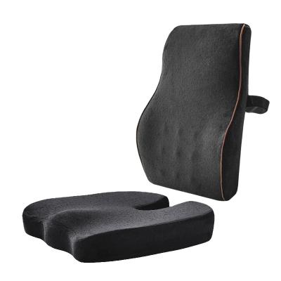 China 3D Office Car Memory Foam Chair Cushion Anti-static Adjustable Washable Lumbar Support Pillow Set for sale