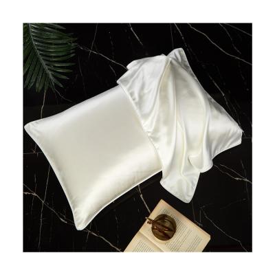 China Anti-Static Warm Beige Mulberry Silk Pillow Case 19mm Pure Silk Pillowcase Sale 100% Pure Silk Pillowcase Front for sale