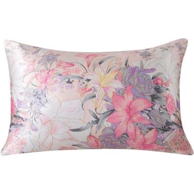 China Gift Queen Size 20*26 Inch Pillowcase Cover 100% Pure Mulberry Silk Anti-Static Pillow Case With Zipper for sale