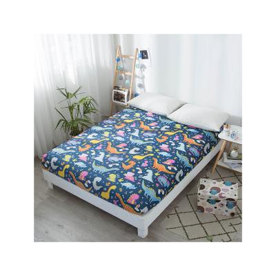 China Twill Kids Cartoon Bed Spread One Piece 1.2m1.5m Bed Mattress Dust Cover Device Fitted Sheet for sale