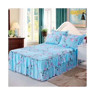 China Wholesale Classic Fitted Sheet Princess Fitted Cover One Piece Bedspread Set Cotton Bed Skirt for sale