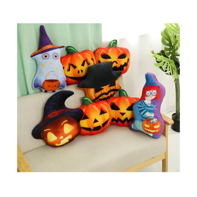 China New Pumpkin Cushion Plush Toys Ghost Festival Party Hotel Decoration Anti-static Funny Halloween Pillow for sale