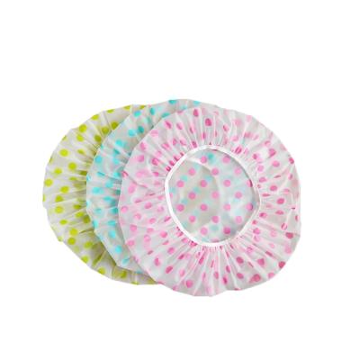 China New Style Custom Sustainable Cute Luxury Adjustable Bath Hair Disposable Waterproof Shower Cap for sale