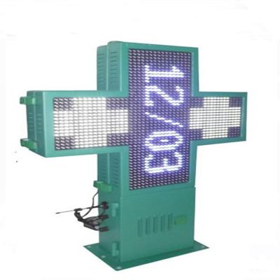 China Outdoor Programmable Full Color LED Display p10 / p8 Outdoor Pharmacy Led Cross for sale