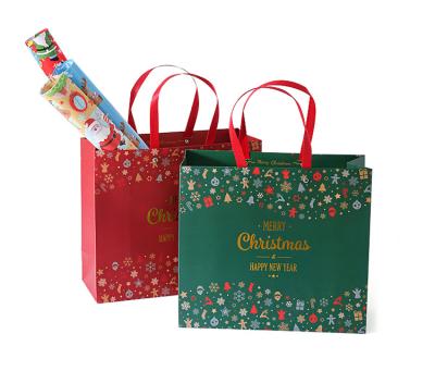 China Wholesale Materials SY High Quality Handmade Colorful Christmas Decorative Gift Recycled Kraft Paper Bags for sale