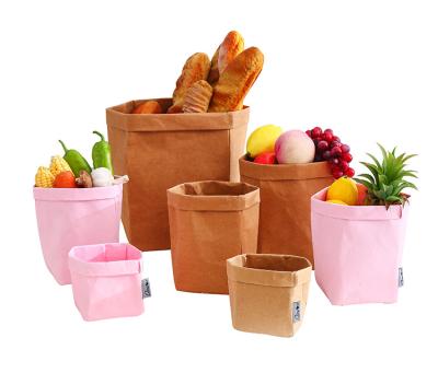 China SY Environmental Protection Waterproof And Wholesale Recyclable Recycled Shopping Clothing Storage Brown Kraft Paper Bag for sale