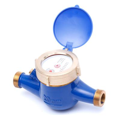 China Philippines ISO 4064 Class B 20mm Multi Spray Dry Brass Tailpieces Cold Watermeter LXSG-20E for sale