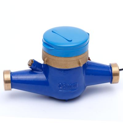 China South Africa ISO4064 Class B 25mm Pulse Outlet Pulse Multi-function Remote Control Water Meter Brass Dry Cold Water Meter for sale