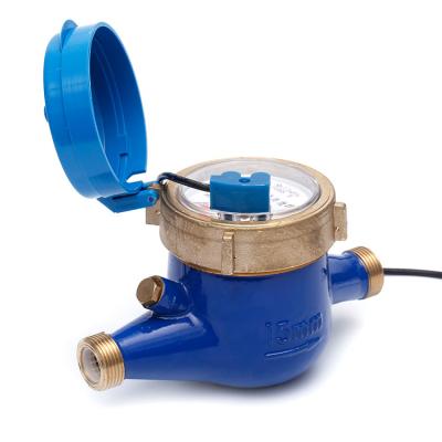 China ISO4064 Class B India Remote Control Pulse Pulse Mulit Water Meter ISO4064 Brass Dry Cold Water Meter With External Adjuster for sale