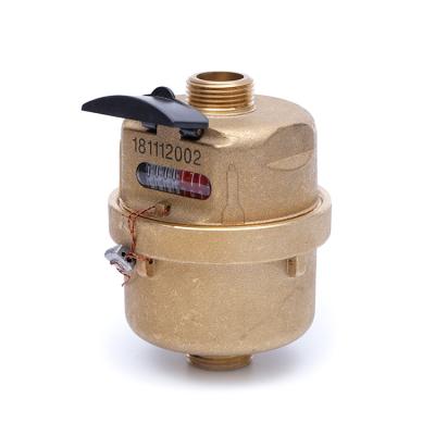 China Nepal ISO 4064 Class C Standard Brass Rotary Piston Cold Water Volumetric Meter LXH-15A for sale