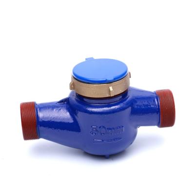 China Wholesale Class B 50mm Multijet ISO 4064 Iron Bangladesh Adjuster Dry Dial Inner Cold Water Meter With Pipe Copper Nut for sale