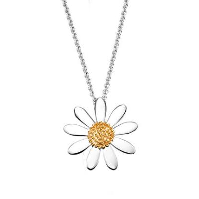 China Eico Wholesale 925 Sterling Silver Jewelry Beautiful Daisy Flower Necklace TRENDY Gift for Cute Girls for sale