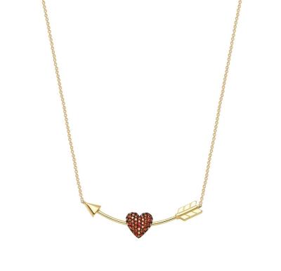 China 2019 Wholesale Simple Silver Korea Heart Necklace Love You Necklace 925 Sterling Silver Jewelry Supplier for sale