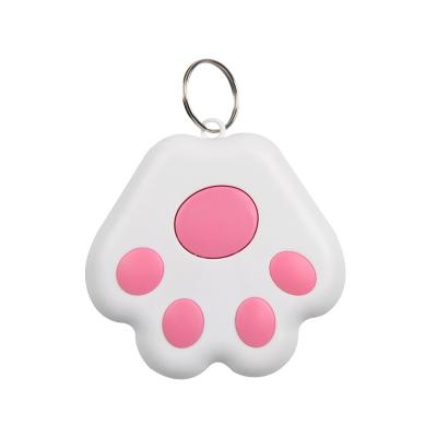 China ABS Pet Supplies Paw Shape Dog Cat Mini Gps Tracker Waterproof Pet Tracker GPS Finder Key for sale